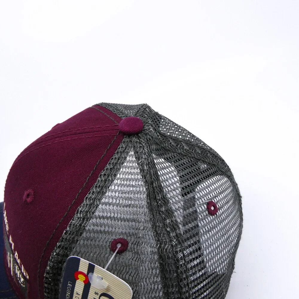 Lake Placid Hat Mens One Size Red‎ Snapback Trucker Mesh New York Nature Ski New